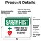 Signmission First Aid Kit AED Inside Cabinet With Symbol, 5 in W x Rectangle, Vinyl Decal OS-2PACK-SF-D-35-L-10622 - alternate 2